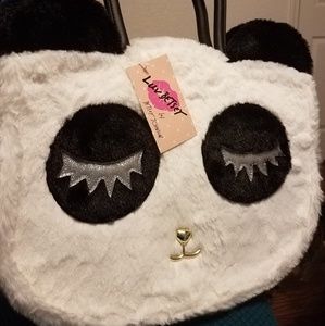 Luv Betsey Johnson Panda purse furry